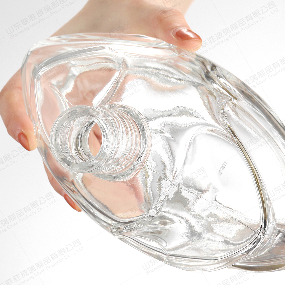 Absolute XO Vodka Whiskey Tequila Gin Glass Bottles 700ml Customied Glass Collar