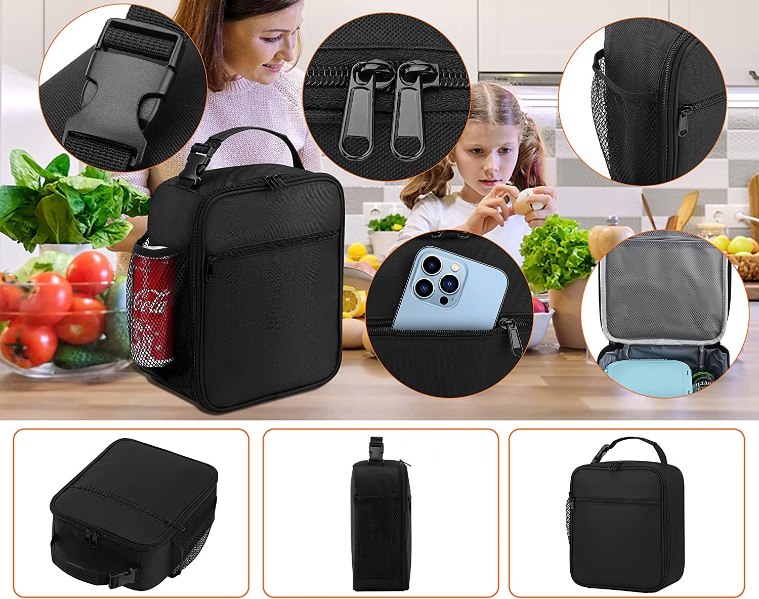Lightweight Insulated Tote Case Outdoor Lunch Box Insulation Removal Bags With Handle