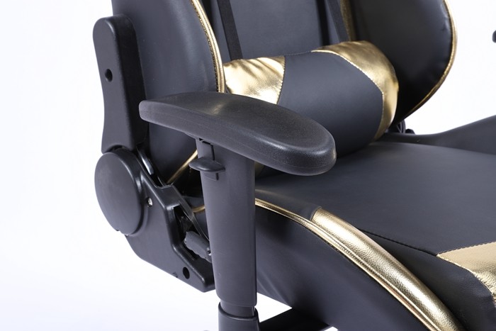 Executive Swivel Tilt Black And Gold Executive Chair Massage 0.169CBM 84 X 65 X 31MM Lumbar Support
