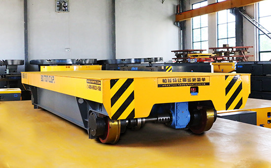 Anti Explosion Pallet Transfer Carts Steel Pipe Fabrication Light Rail Conveying System