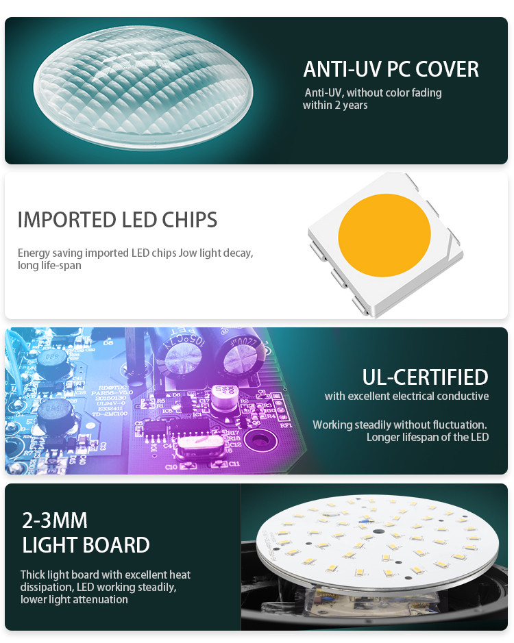 AC 100-240V 21W GX16D base warm white 3000K aluminum material PAR56 LED pool light