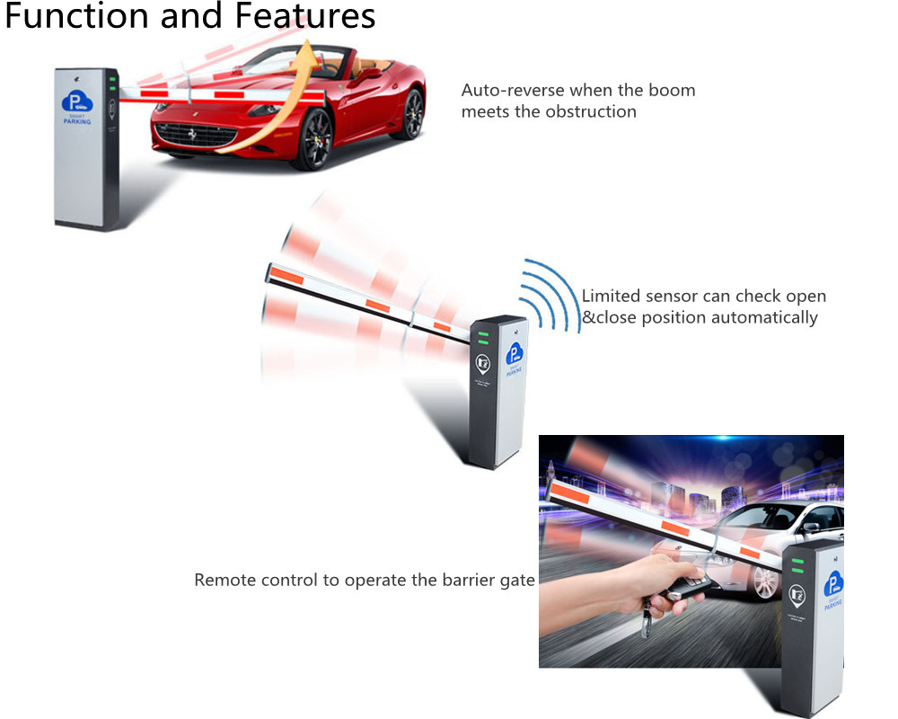 Adjustable Automatic Parking Barrier System For RFID Parking Control