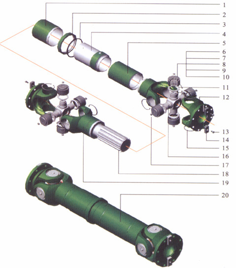 Universal Joint Shaft spindle for roughing stand finishing stand rolling mill