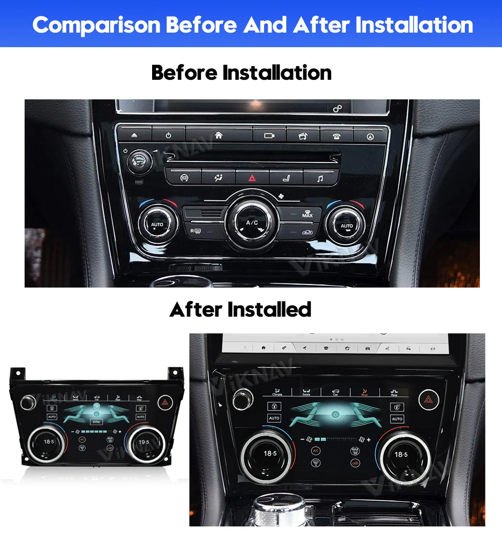 Android10 LCD Car air conditioner Climate Control Unit Panel For Jaguar XJ XJL 2009-2018