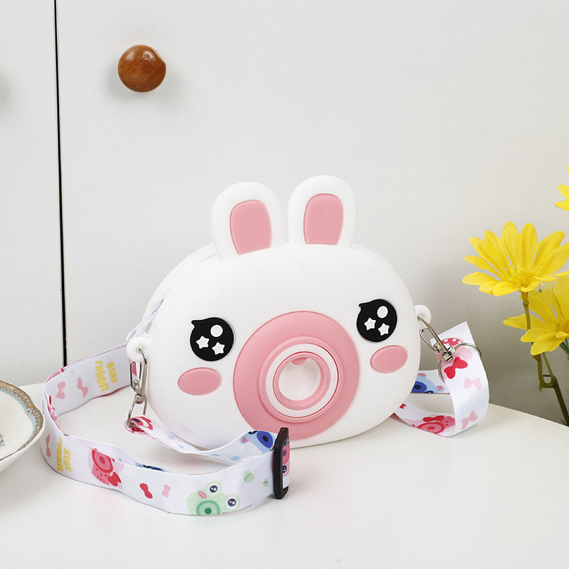 Rabbit Camera Silicone Mini Coin Purse Shoulder Bag Cartoon Kids Purse For Children'S Handbags Shoulder Bag For Toddler