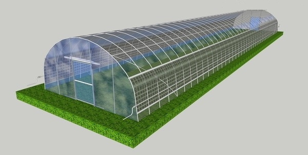 10m Agricultural Gothic Arch High Tunnel Reinforced Prefabricated Plastic Film