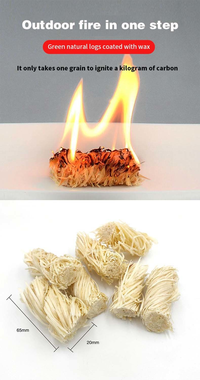 Convenient and Eco-Friendly Wood Firelighter for Outdoor Camping Hiking Travelling 11.3g