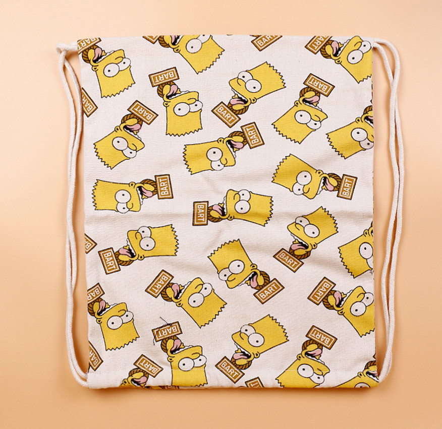 Fashion Cartoon 3D Digital Printed Drawstring Bag Travel Bag Gift Backpack Wholesale