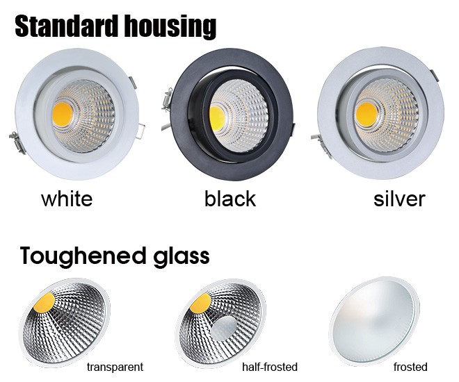 Excellent quality led commercial gimbal led downlight adjustable cob 50w downlight