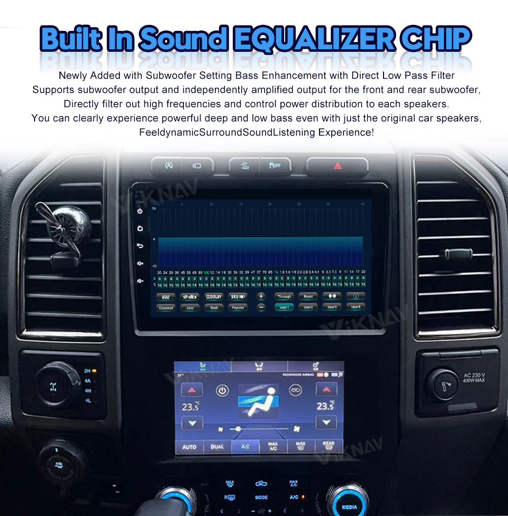 8 Core Ford F150 Android Car Radio With AC Screen Car Climate Control