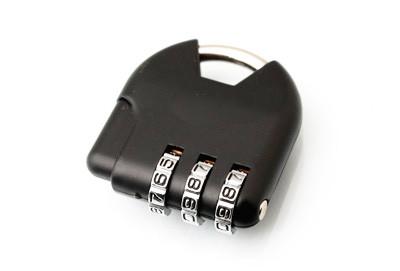 Quality 3 Digit Black Luggage Combination PadLock for sale