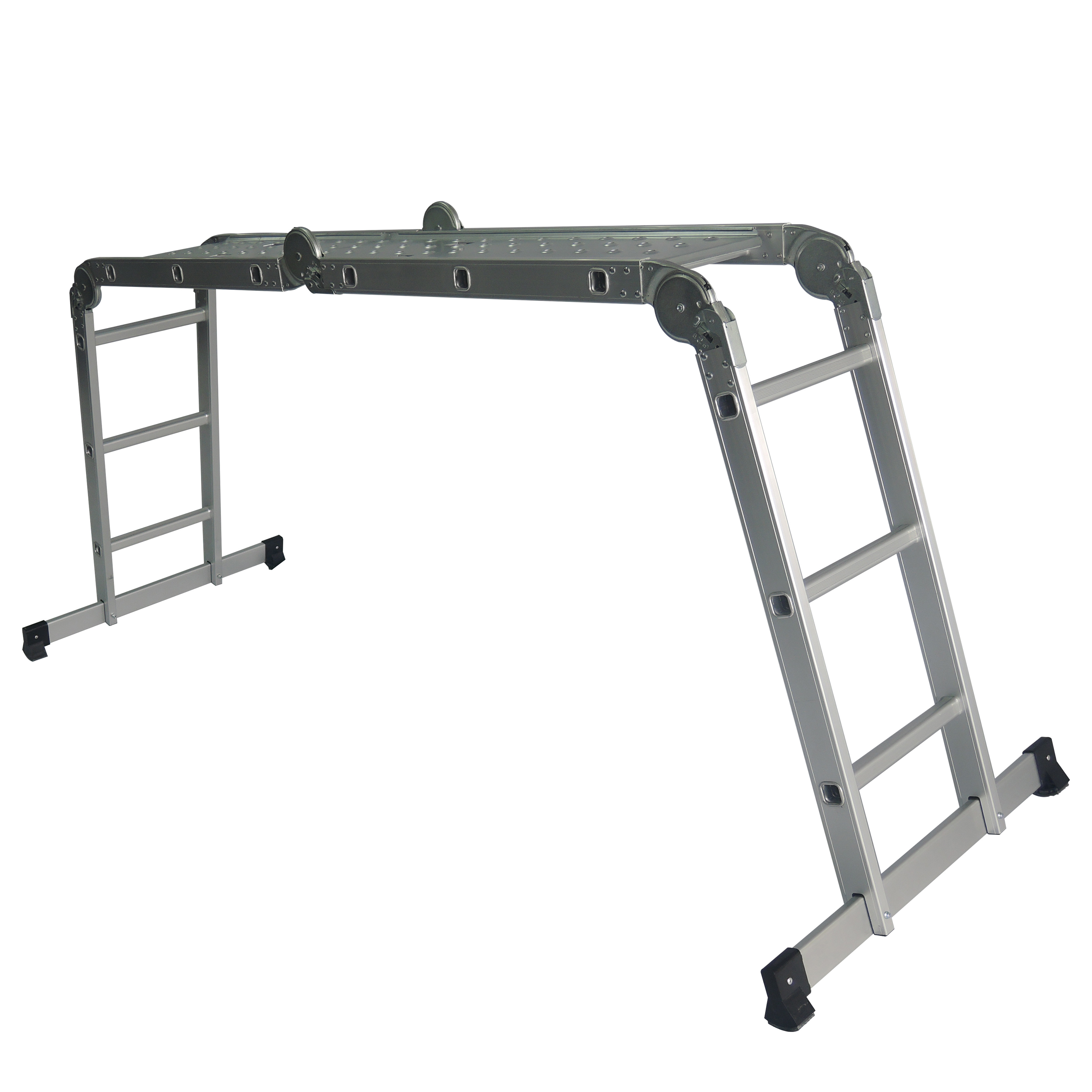 Durable 4x3 Collapsible Extension Ladder 150kg 330 Lb High Load Capacity