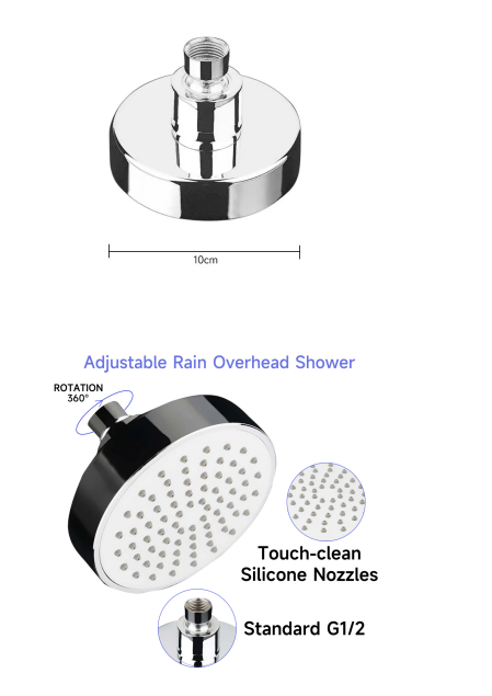 71mm Outer Diameter Round Spray Shower Head Shower Room Accessories