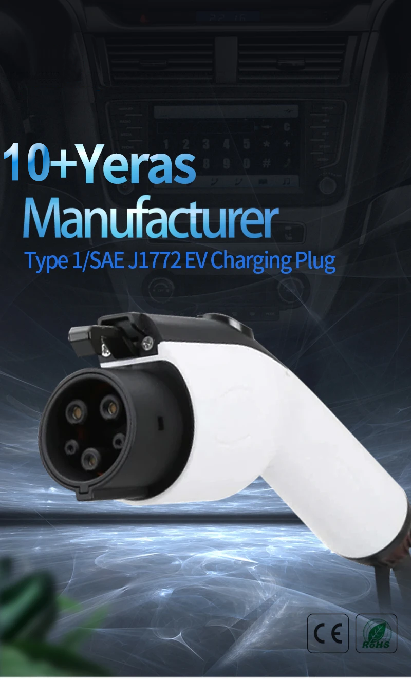 Type 1 EV Charger Gun eV charging Accessories Sae J1772 Connector