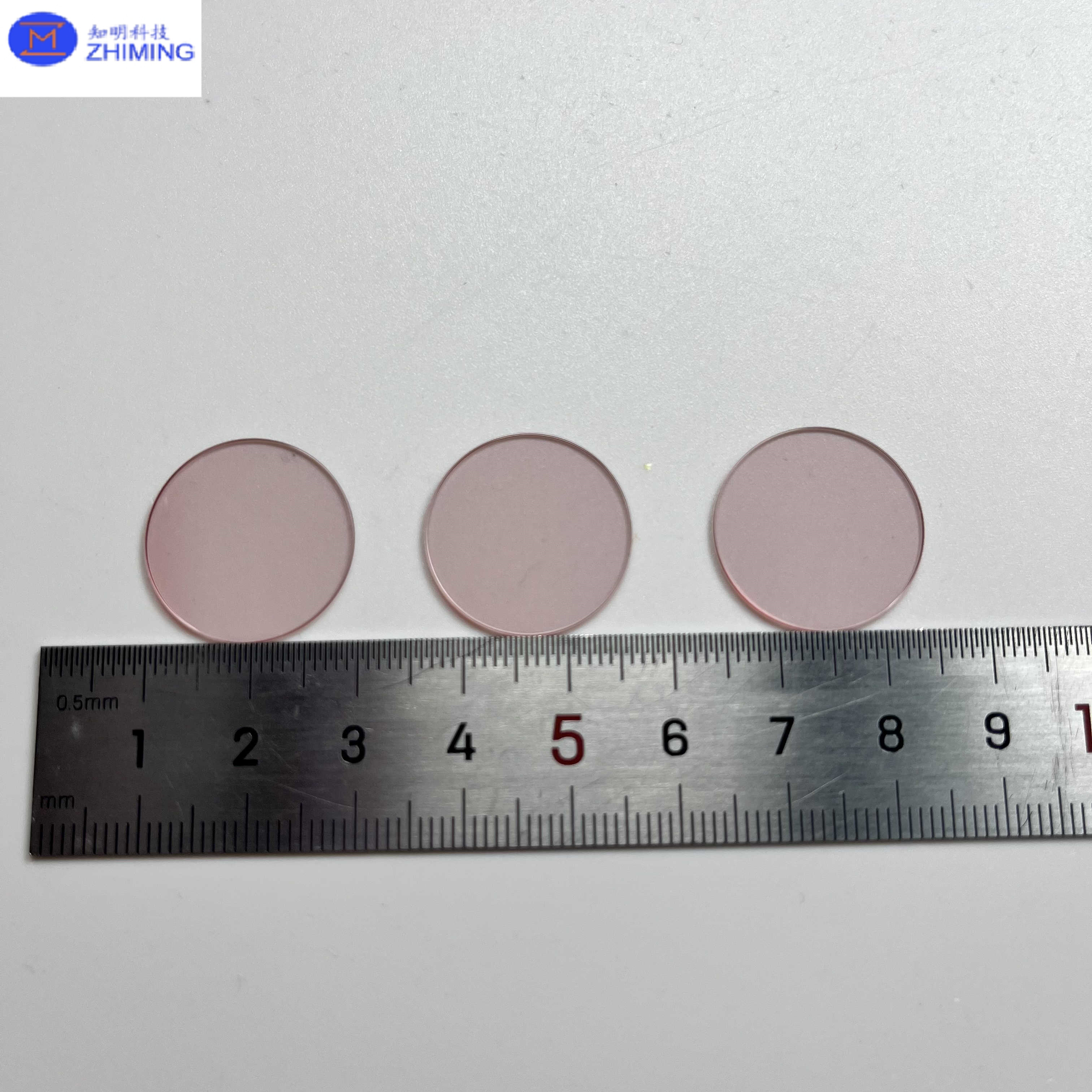 Titanium Sapphire Crystal Optical Windows High Hardness Customized Size Excellent Transparency For Optical Purpose