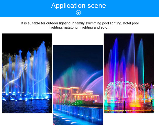 24W VDE LED Underwater Swimming Pool Lights 800LM DC24V FCC