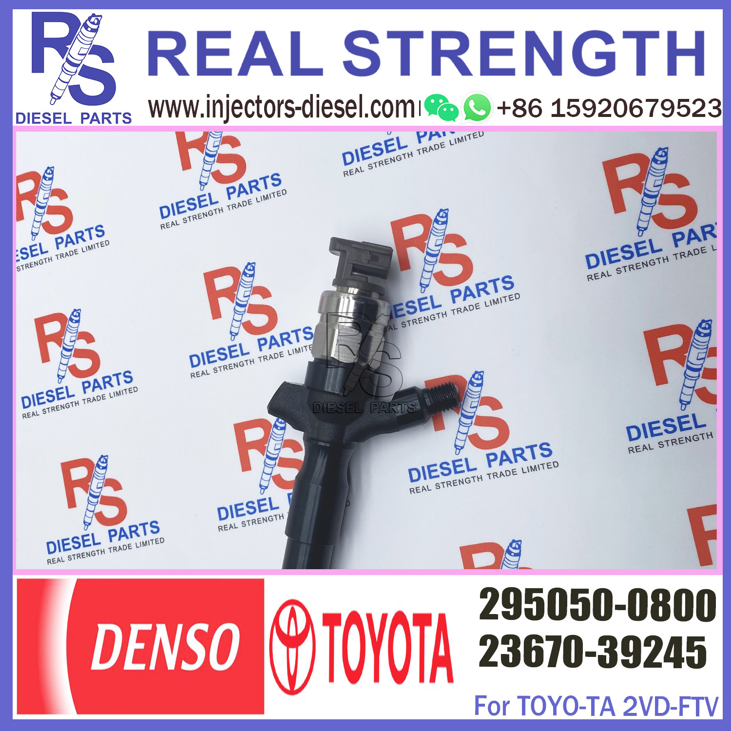 2KD-FTV Toyota Hilux Fuel Injectors 23670-09380 295050-0813 295050-0540 295050-0800