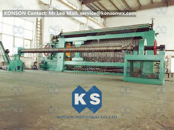 SGS Hexagonal Wire Mesh Machine For Heavy Duty Stone Gabion Box 3 X 1 X 1m
