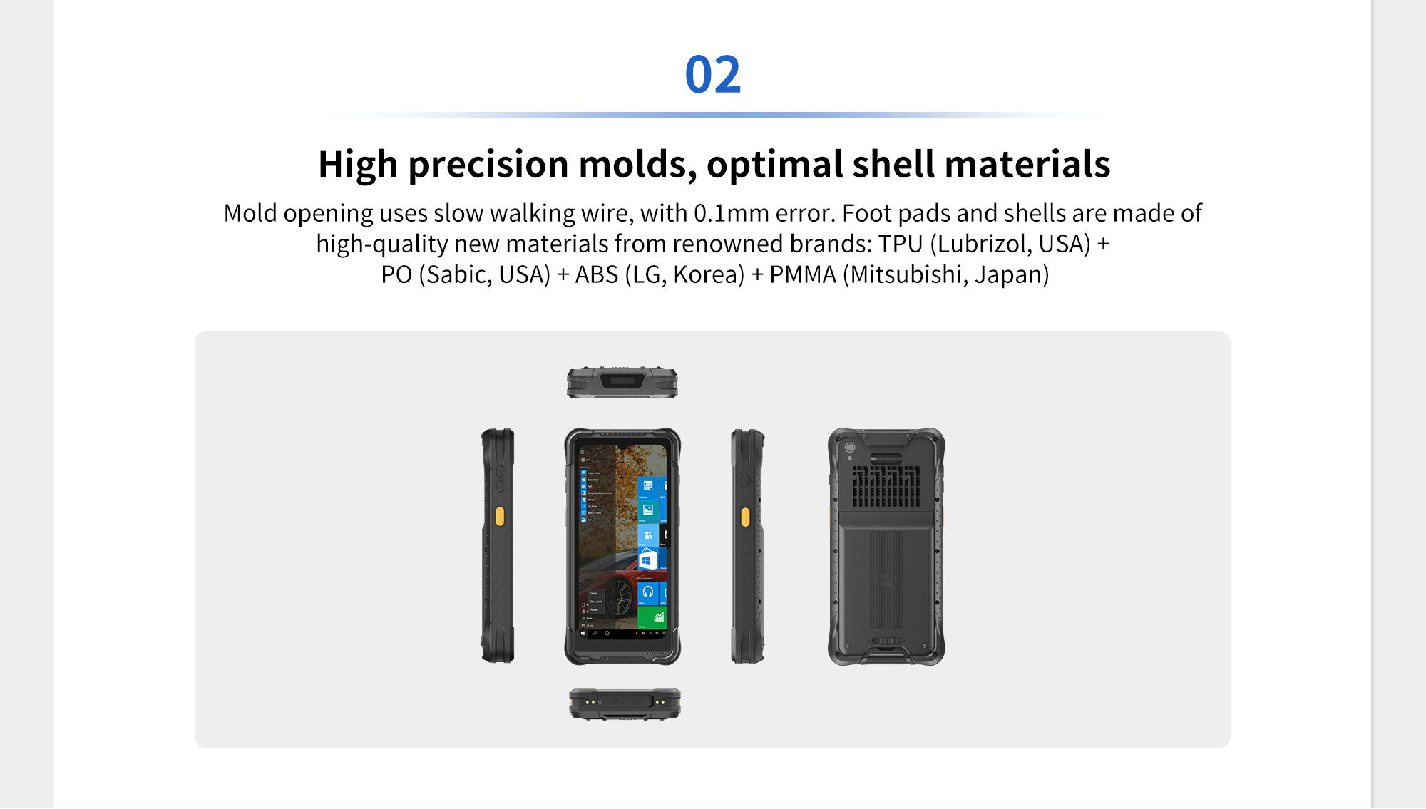 Rugged Handheld Terminal PDA Emdoor 5 inch Android 11 Barcode Scanner NFC 4G Bluetooth IP65