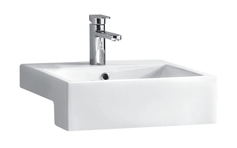 Semi Recessed Counter Top Basin 500x465x190mm With Overflow