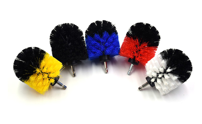 3 Pcs Power Scrubber Drill Brush , Rotary Bathroom Drill Brush Stiffness Bristles