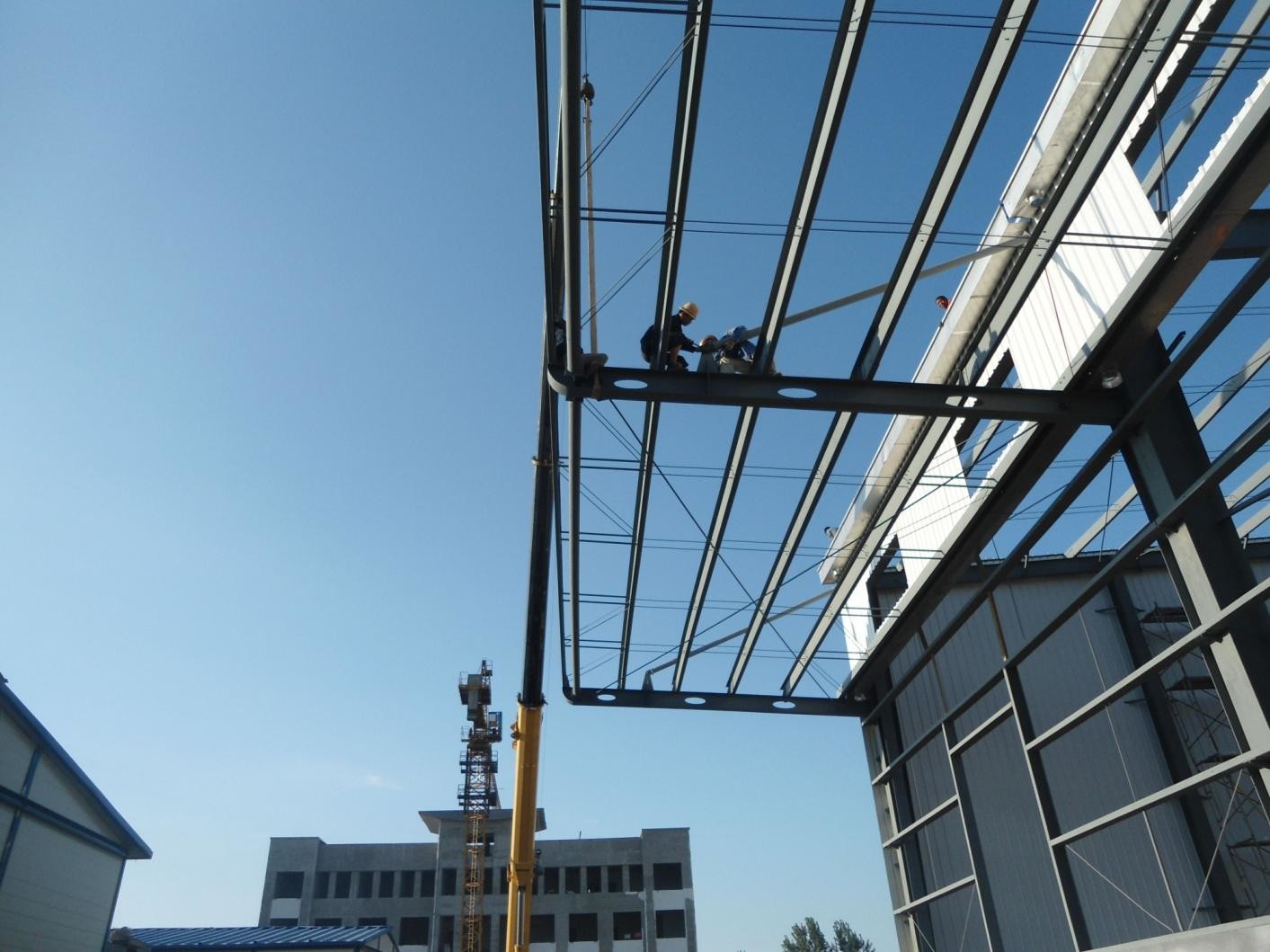 Prefab Steel Hangar Buildings Galvanized Prefabricated Steel Construction Warehouse
