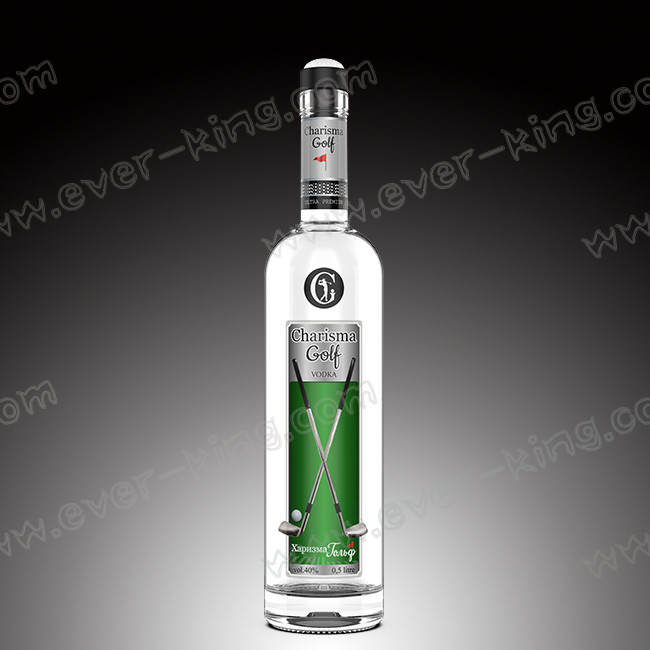 Crystal White Flint Custom Glass Bottle 750 ML for Luxury Liquor and Spirit