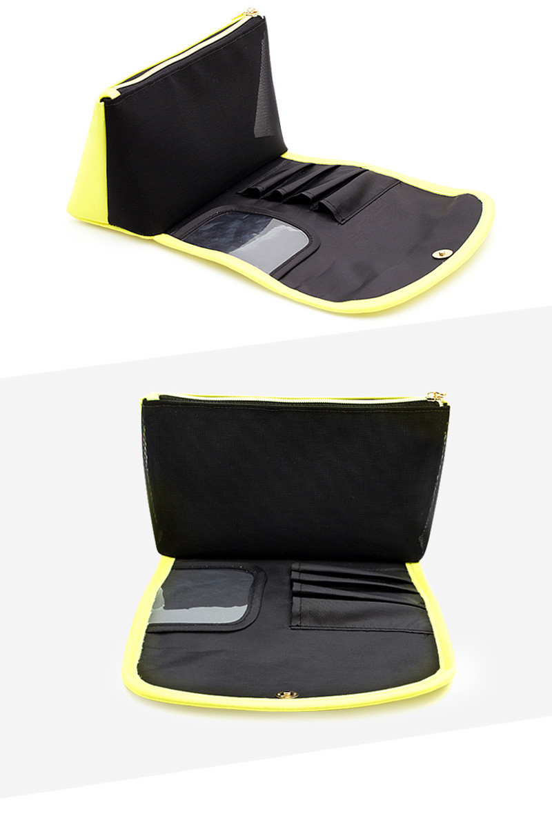 Korean Beautiful Personalized Pure Color Blank Brushes Cosmetic Bag