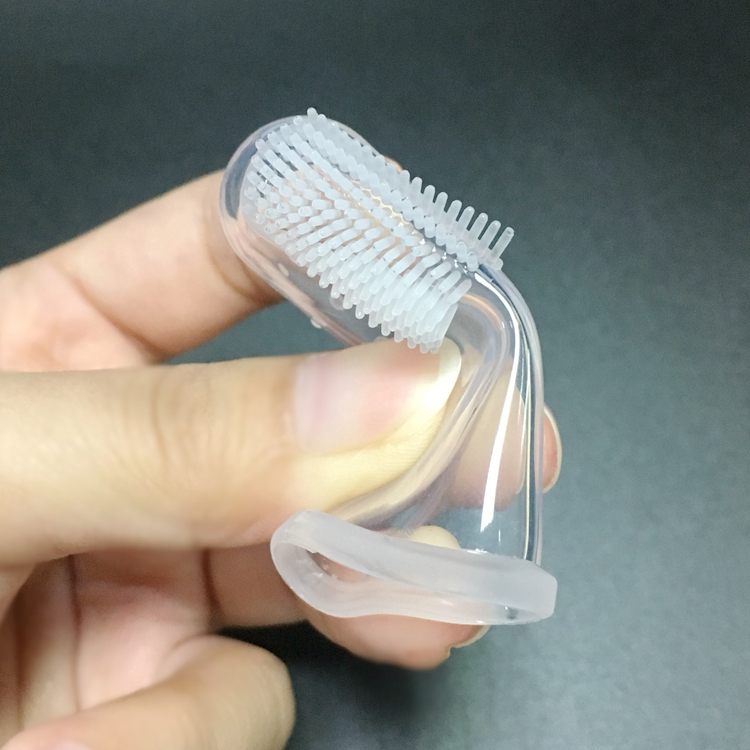 High Quality Food Grade Eco-Friendly Soft Kid Toy Silicone Baby Finger Toothbrush