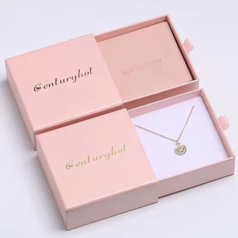 Rigid Cardboard Sliding Jewelry Box With Foam Insert And Fashionable Design