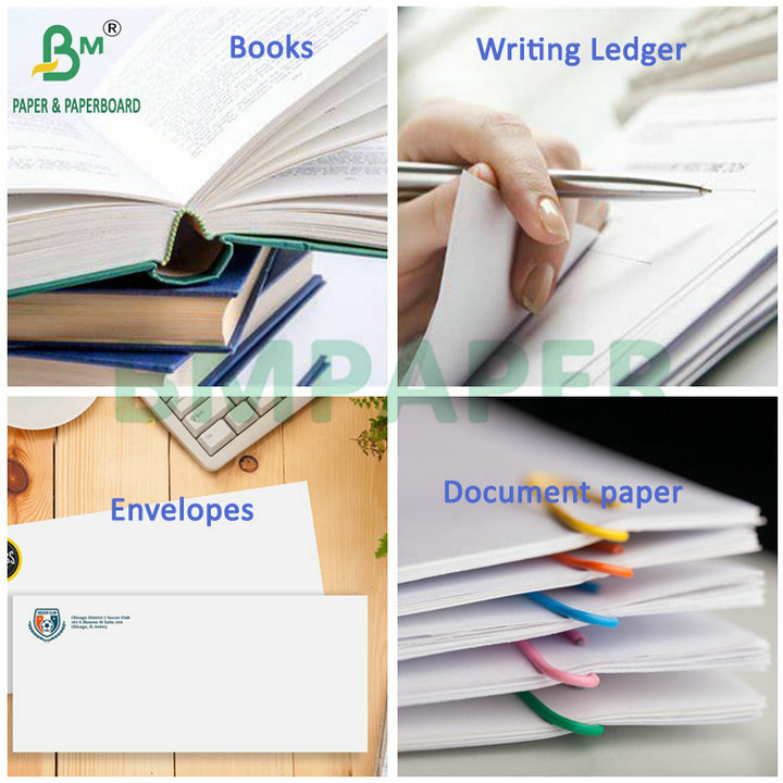 High White 28lb 32lb Uncoated Book Writing Ledger Paper 25'' x 38''