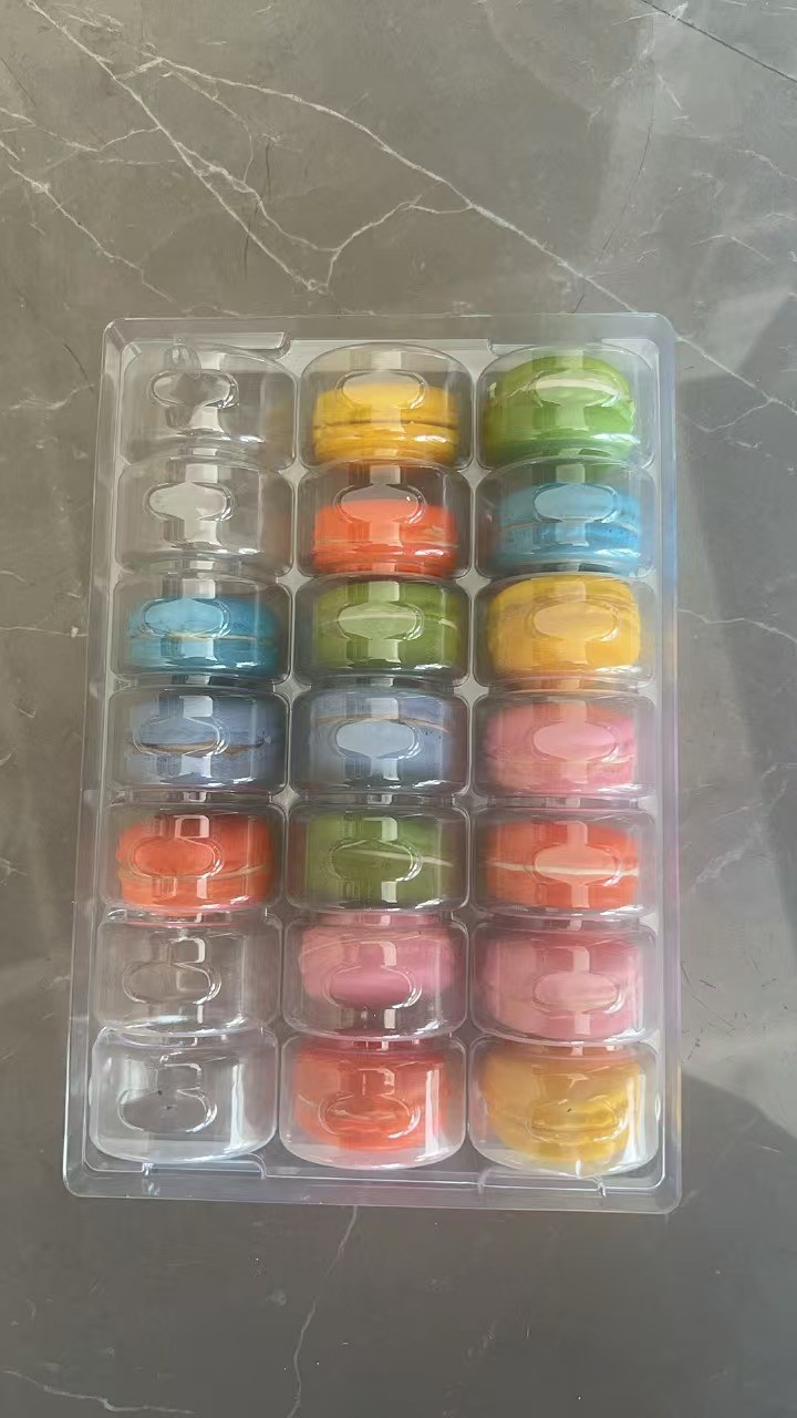 6 Pallets Plastic Packaging Macaron Tray Packaging Support Custom Food Safe