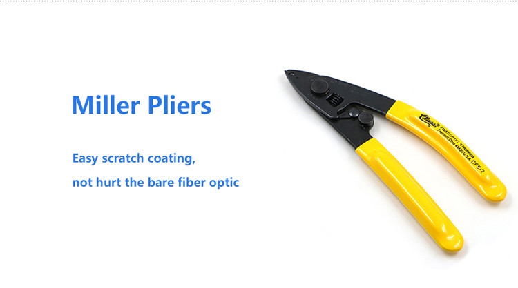 FTTH Fiber Optic Stripping Tool Miller CFS-3 Hand Three Port Fiber Stripping Pliers