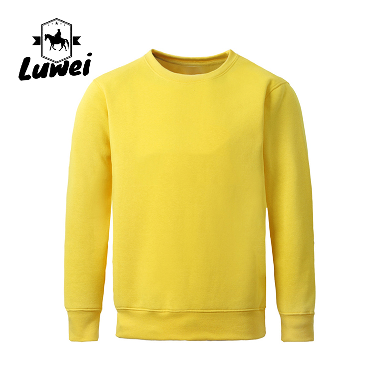 Organic Embroidery Oversize Oem Clothing 80% Cotton 20% Polyester Long Sleeve Solid Color Man Pullover Round Neck Blank Hoodie