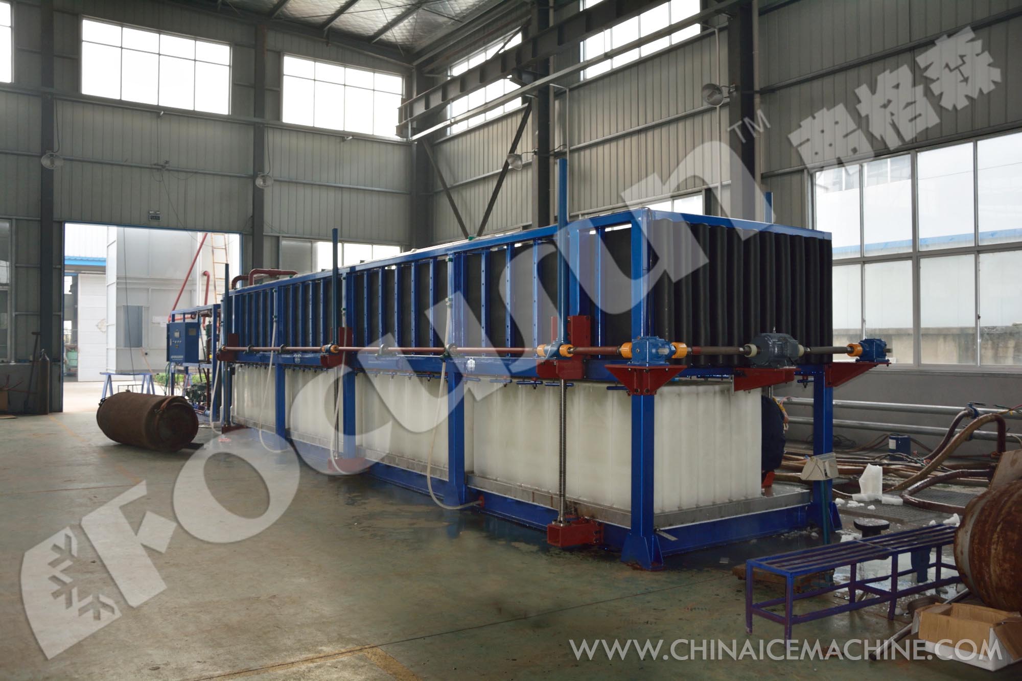 5000kg Ice Storage Capacity Direct Cooling Ice Block Maker Machine for Industrial