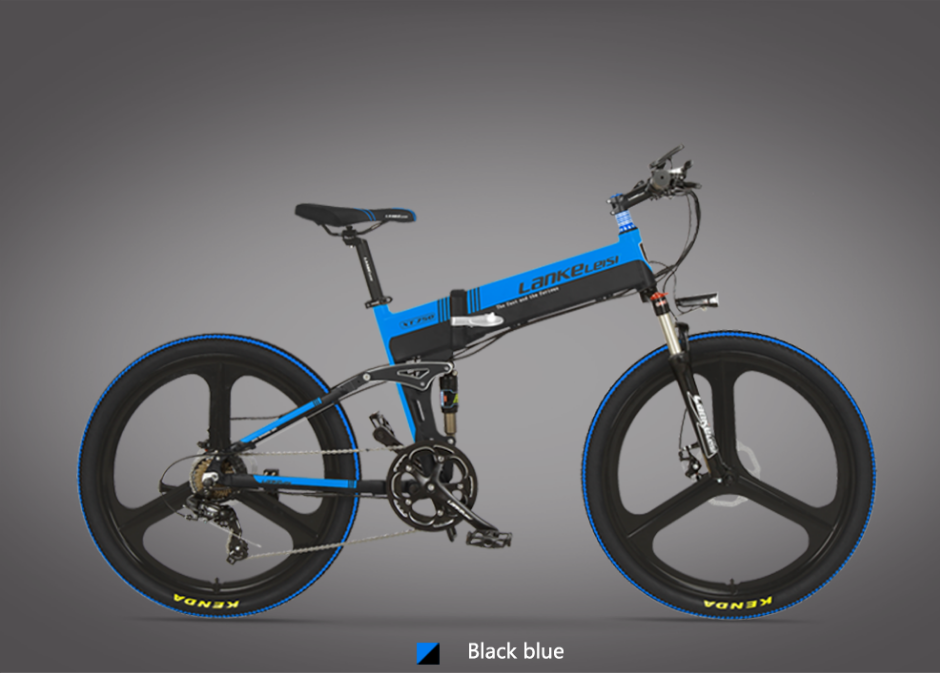 Safe 26 Inch Electric Bicycle , 27 Speed Mountain Bike Hydraulic Suspension Fork