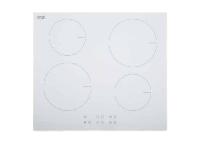 6000W Built In Knob White Color Four Burner Induction Stove