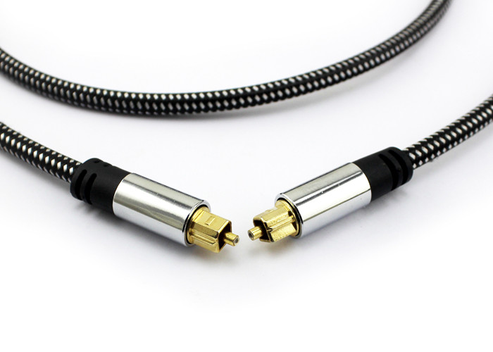 Digital Optical Audio Toslink Braid Cable OD5.0 Plated Silver Aluminum Shell For Amplifier Soundbar 1.5M 3M 5M