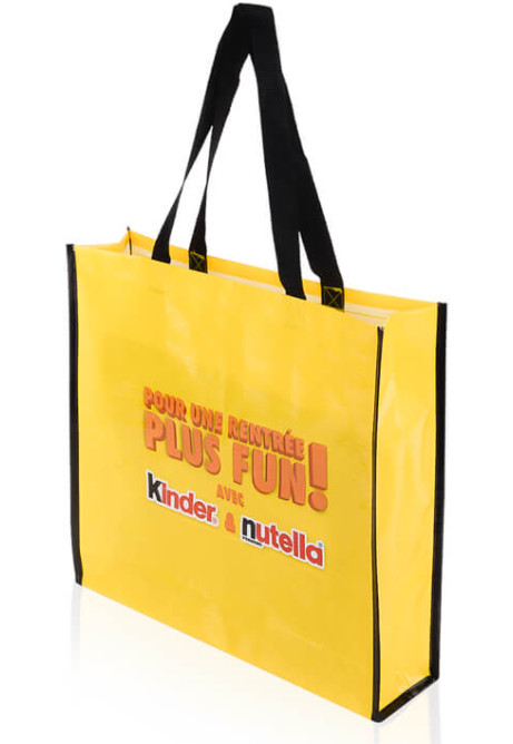 120gsm BOPP Laminated PP Woven Bags 650d 300mm Polypropylene Eco Bag