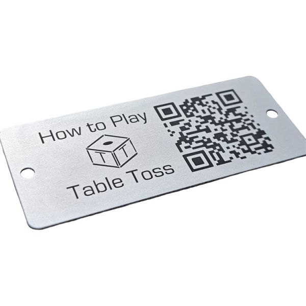 Customized Strong Self Adhesive Metal Laser Engraved QR Code Label Aluminum Barcode Label With Serial Number