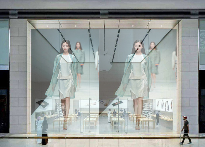 1000x1000mm Transparent Video Glass Screen 3.91mm Pixel High Brightness