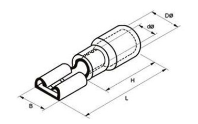Splice Female Terminal Lugs Reed Good Conductivity Strong Corrosion Resistance