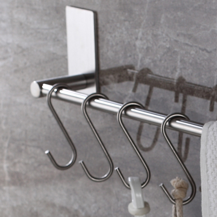 S Shape Bathroom Robe Hook Stainless Steel Hanger Hook Metal Wall