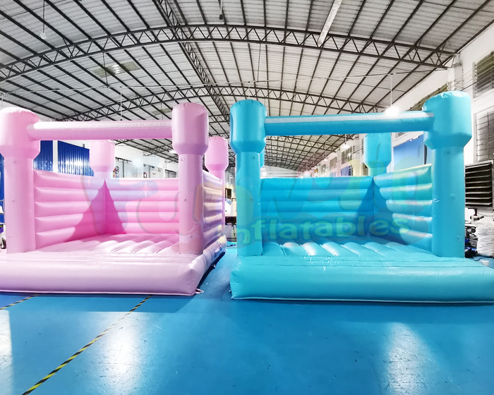 Blue 18OZ PVC Inflatable Jumping Castle Wedding Bounce House