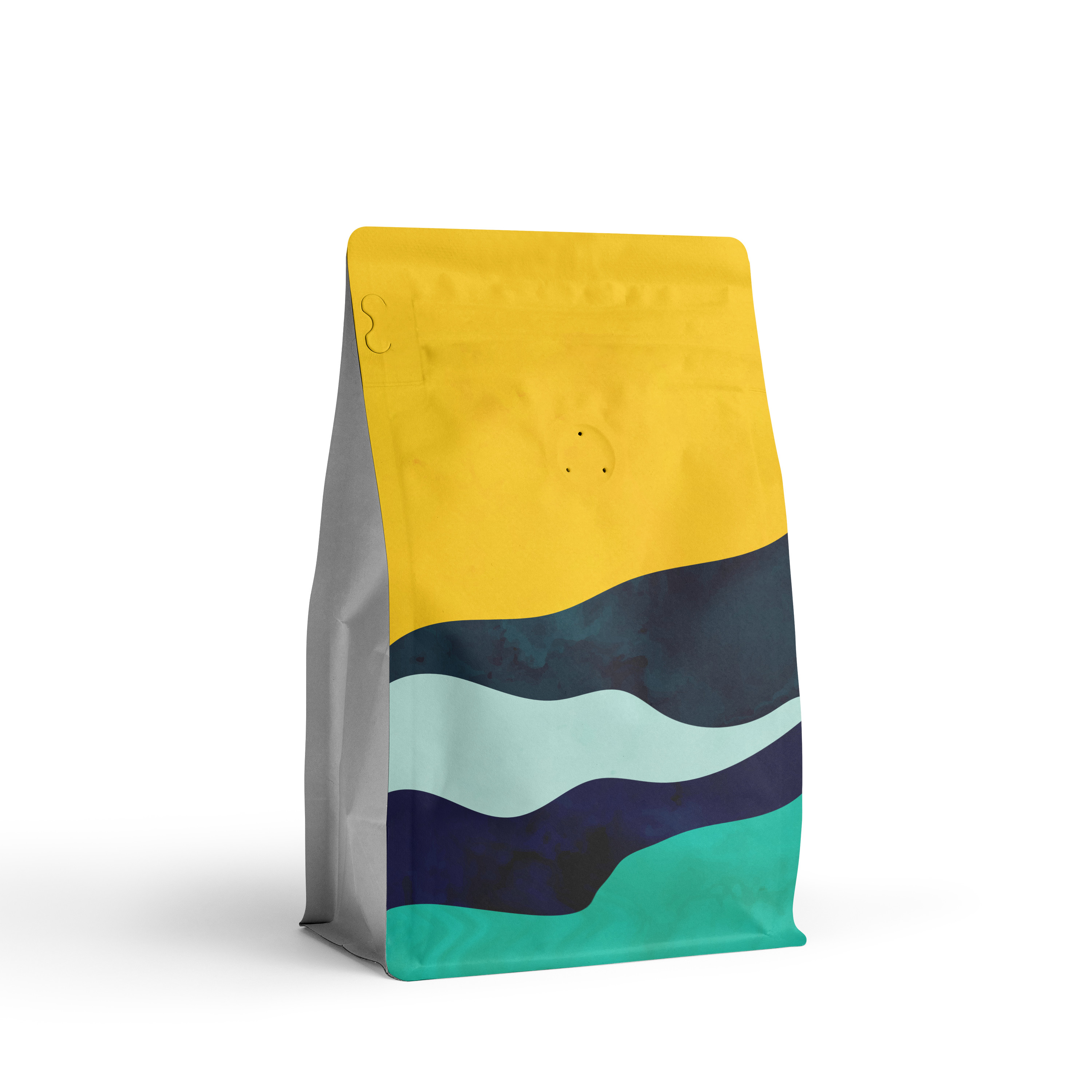 Matte Coffee 150mic 250g Flat Bottom Bag Gravnre Printing