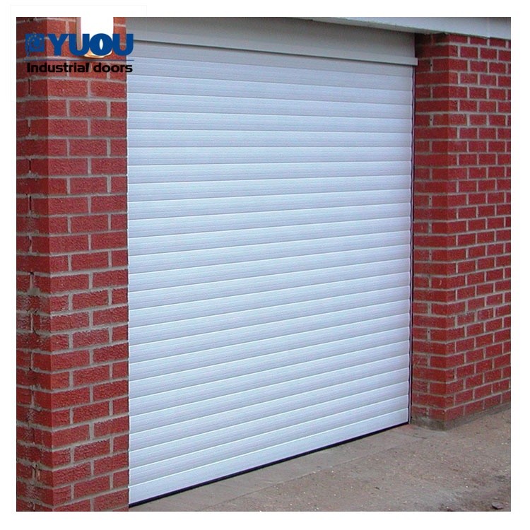 Exterior Roller Shutter Garage Doors Remote Control Windproof Aluminum Customized