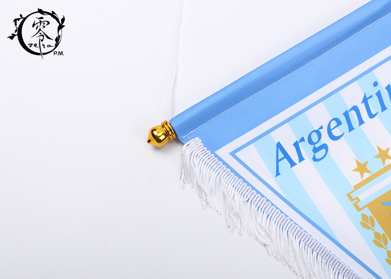 Argentina World Cup National Pennant Flags , Sublimation Printed National Country Team Banner Flags
