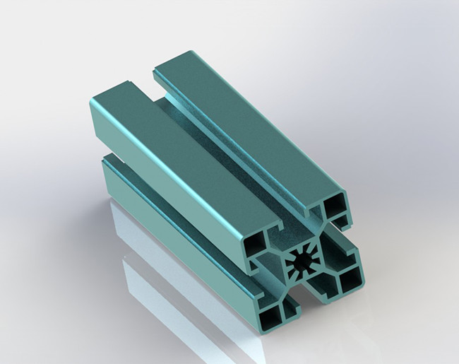 Sky Blue Color 40 * 40 Anodizing T Slot Aluminum Profile For Architectural Use