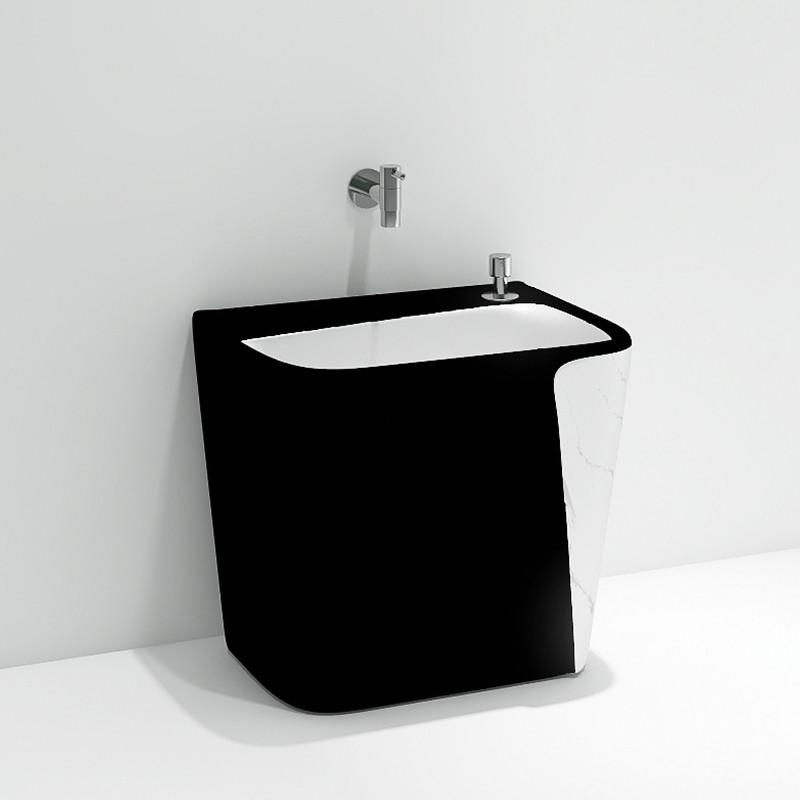 Single Hole Ceramic Mop Sink Colorful Washroom Deep Height Basins