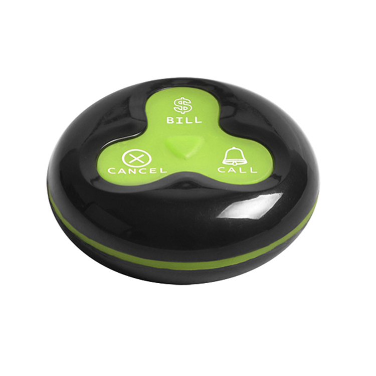 Restaurant wireless customer table calling system display receiver with 3 keys call button